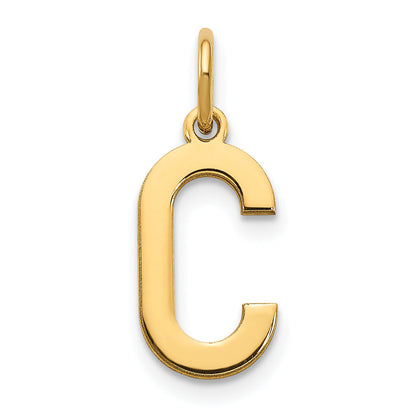 14k Yellow Gold 14ky Letter C Initial Pendant