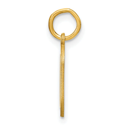 14k Yellow Gold 14ky Letter D Initial Pendant