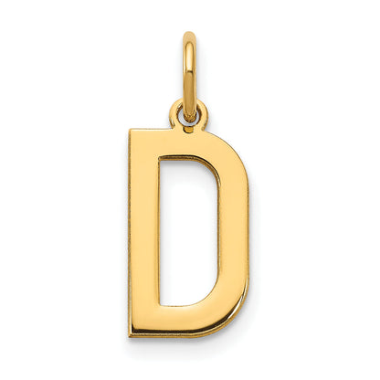 14k Yellow Gold 14ky Letter D Initial Pendant