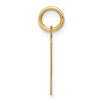 14k Yellow Gold 14ky Letter F Initial Pendant