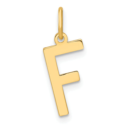 14k Yellow Gold 14ky Letter F Initial Pendant