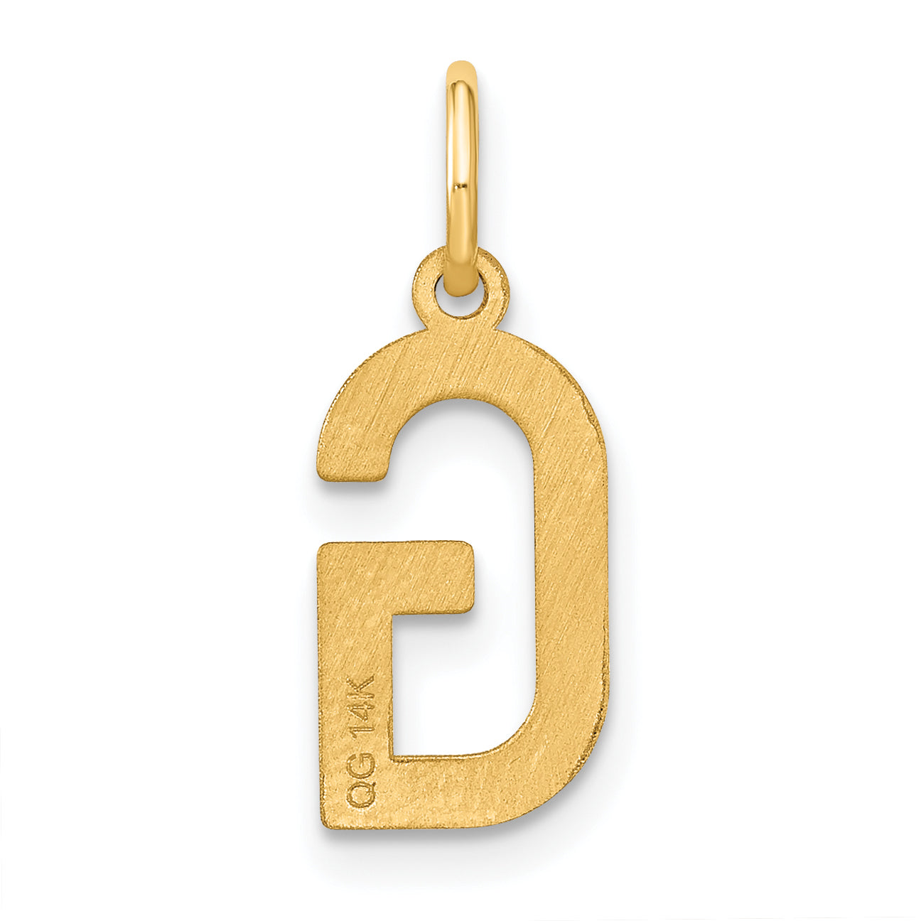 14k Yellow Gold 14ky Letter G Initial Pendant
