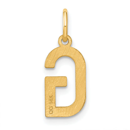 14k Yellow Gold 14ky Letter G Initial Pendant