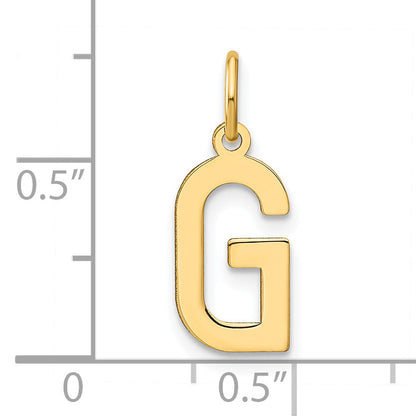 14k Yellow Gold 14ky Letter G Initial Pendant
