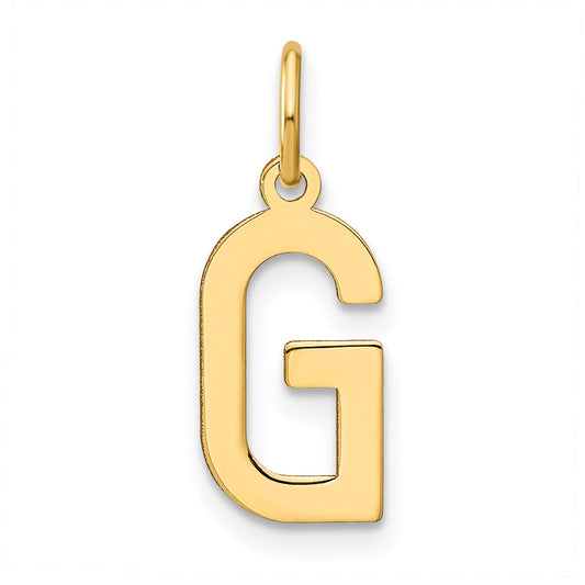 14k Yellow Gold 14ky Letter G Initial Pendant
