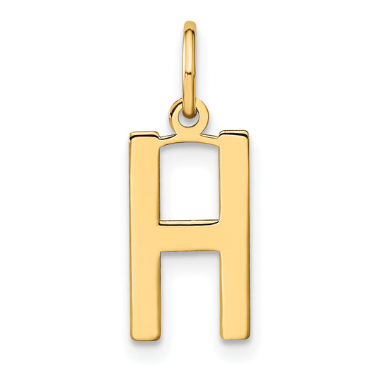 14k Yellow Gold 14ky Letter H Initial Pendant
