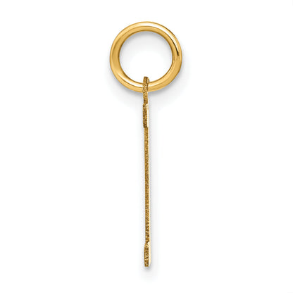 14k Yellow Gold 14ky Letter I Initial Pendant