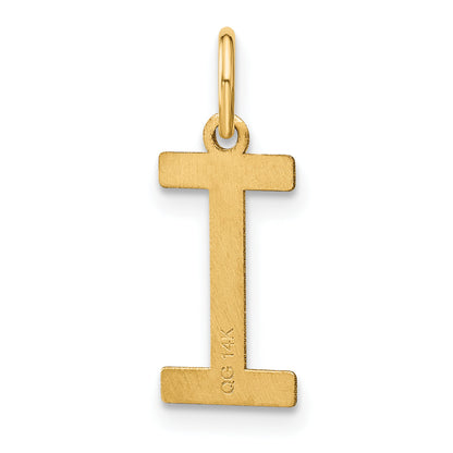 14k Yellow Gold 14ky Letter I Initial Pendant