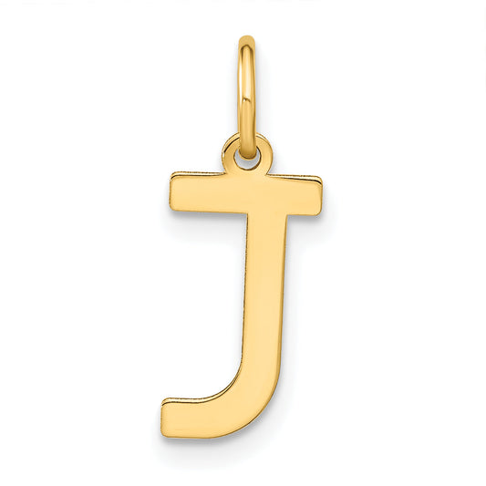 14k Yellow Gold 14ky Letter J Initial Pendant