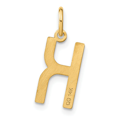 14k Yellow Gold 14ky Letter K Initial Pendant