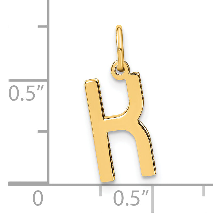 14k Yellow Gold 14ky Letter K Initial Pendant