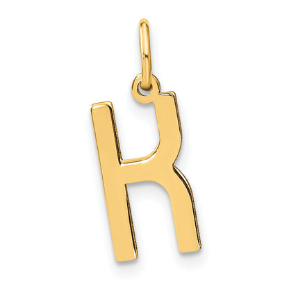 14k Yellow Gold 14ky Letter K Initial Pendant