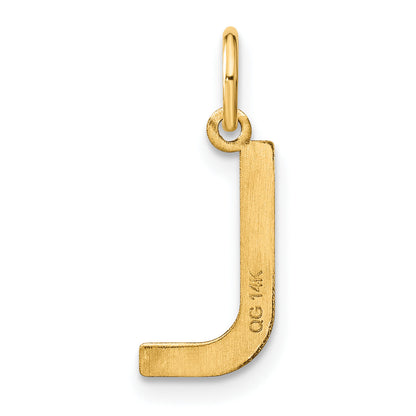 14k Yellow Gold 14ky Letter L Initial Pendant