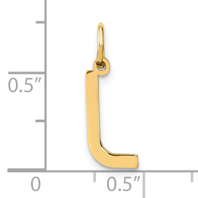 14k Yellow Gold 14ky Letter L Initial Pendant
