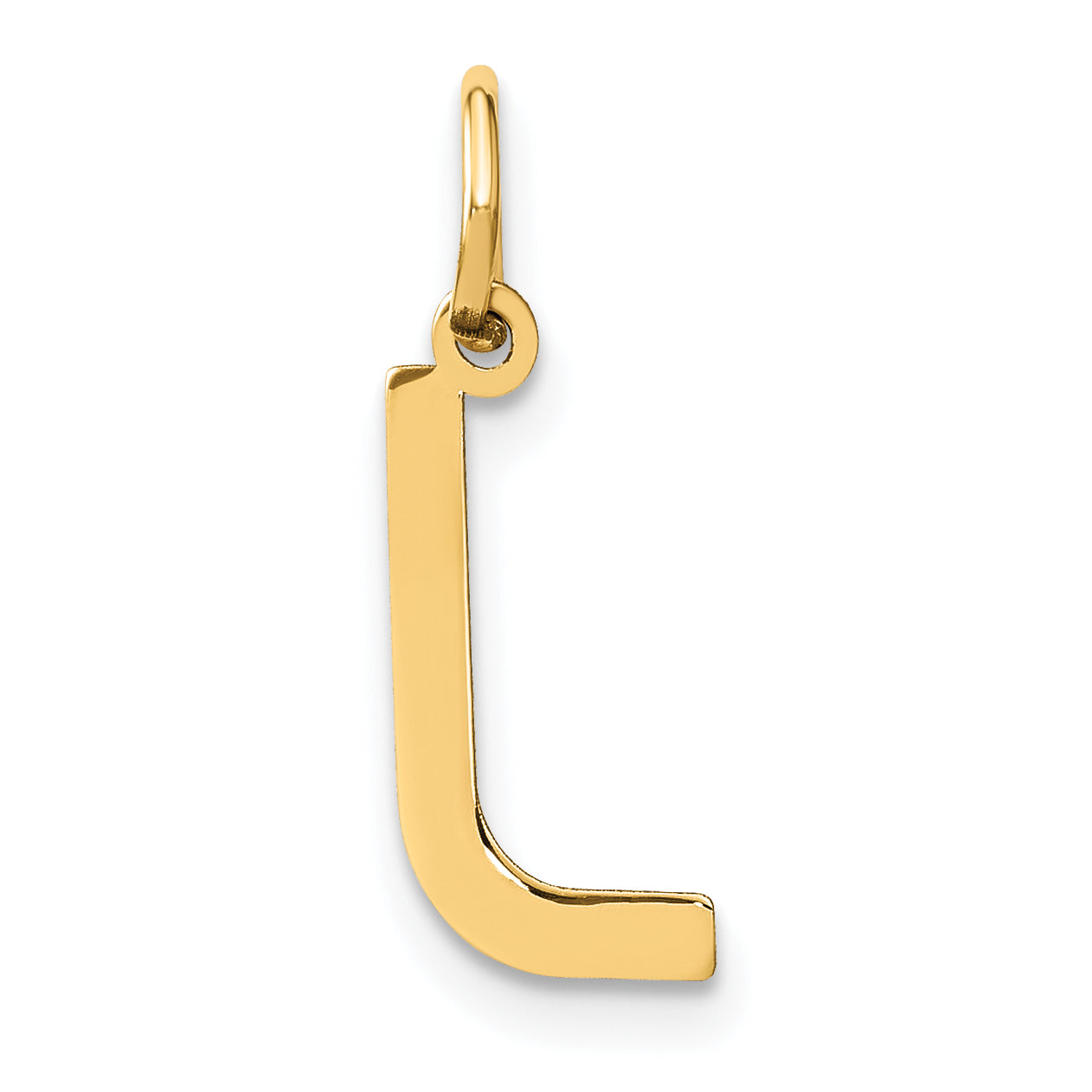 14k Yellow Gold 14ky Letter L Initial Pendant