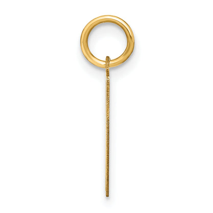 14k Yellow Gold 14ky Letter N Initial Pendant