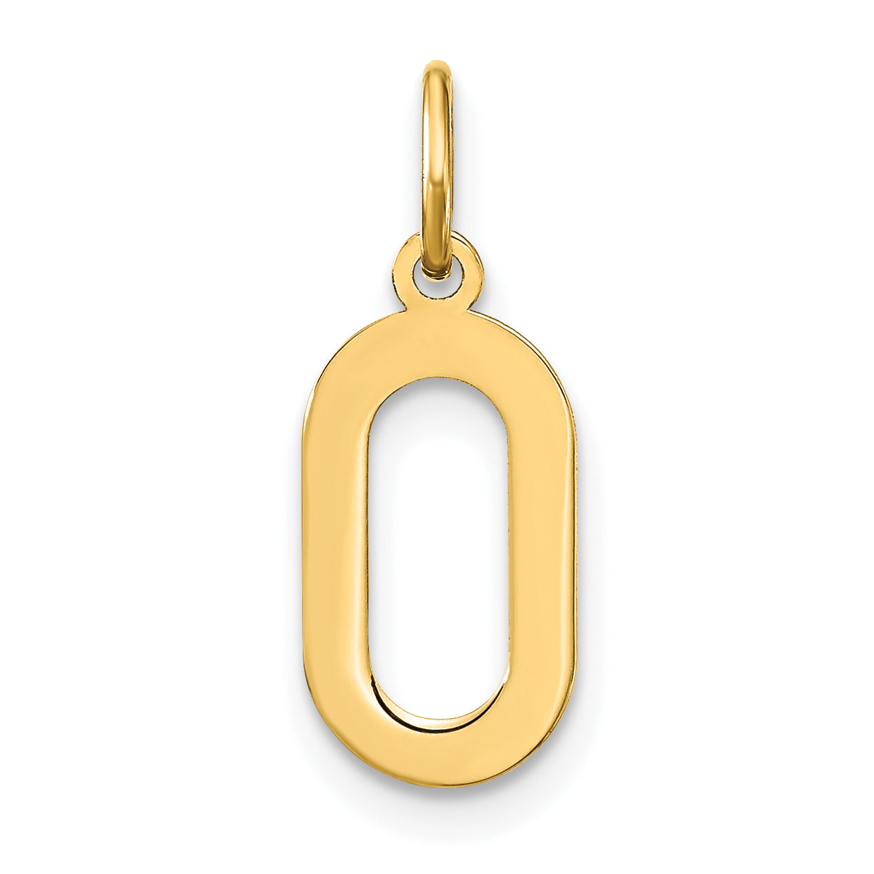 14k Yellow Gold 14ky Letter O Initial Pendant
