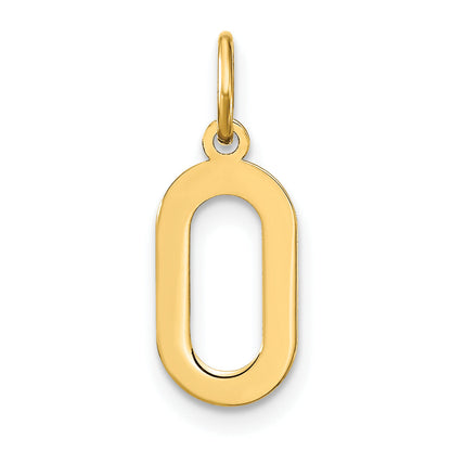 14k Yellow Gold 14ky Letter O Initial Pendant