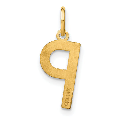 14k Yellow Gold 14ky Letter P Initial Pendant