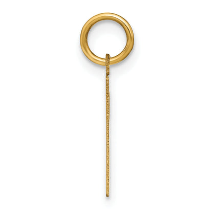 14k Yellow Gold 14ky Letter R Initial Pendant