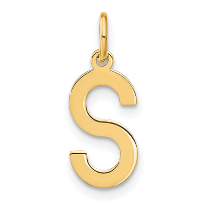 14k Yellow Gold 14ky Letter S Initial Pendant