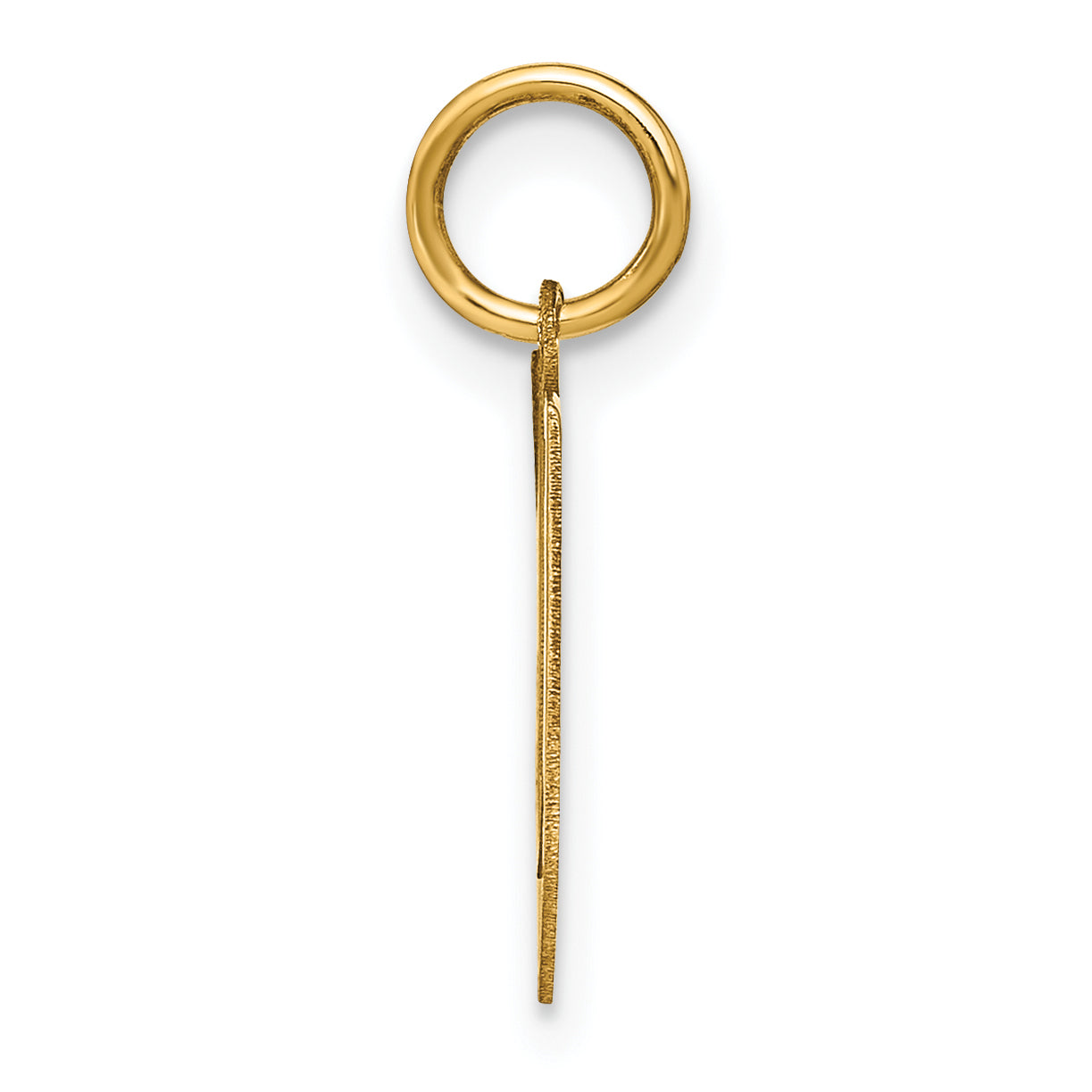 14k Yellow Gold 14ky Letter V Initial Pendant