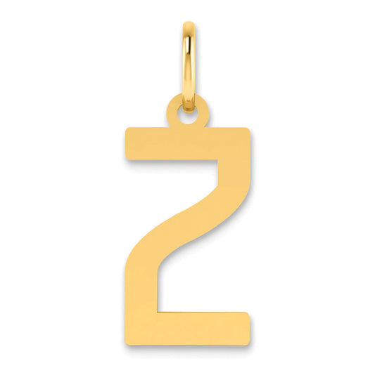 14k Yellow Gold 14ky Letter Z Initial Pendant