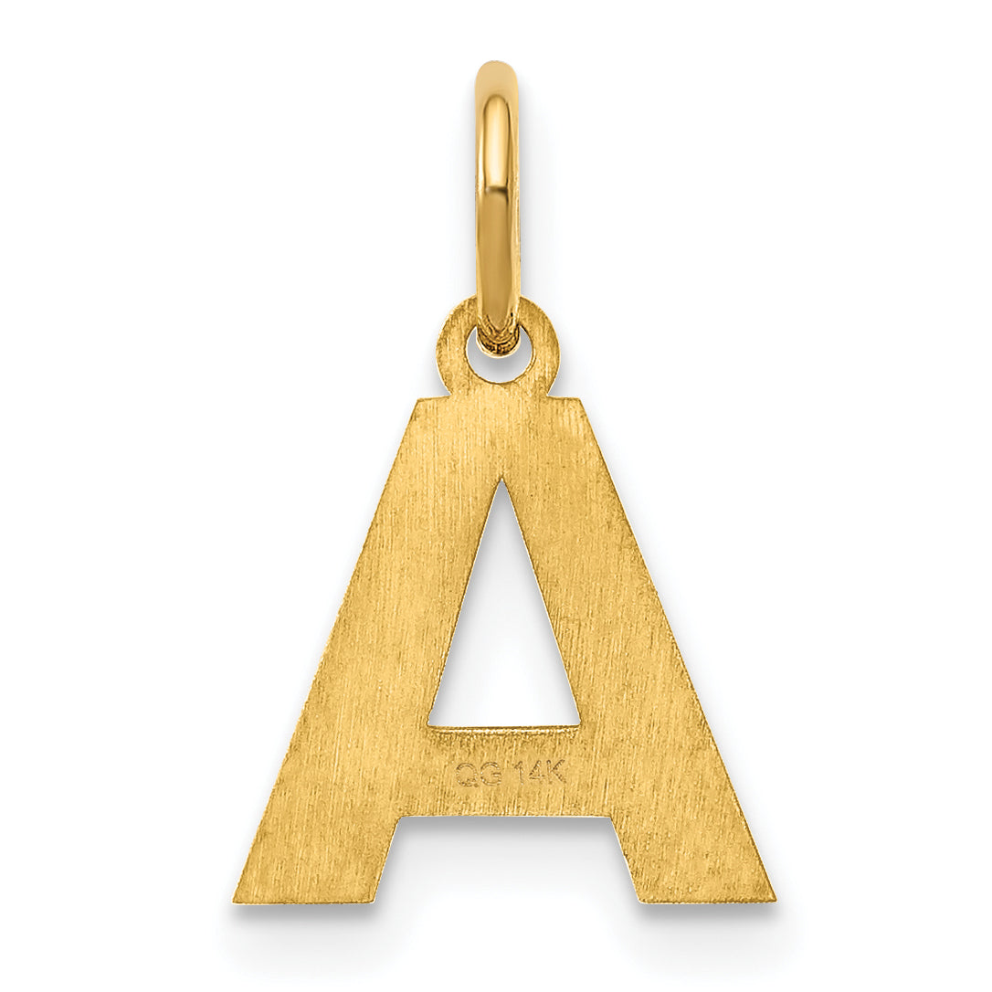 14k Yellow Gold 14ky Letter A Initial Pendant