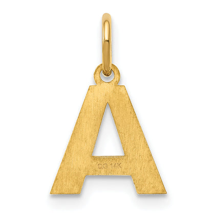 14k Yellow Gold 14ky Letter A Initial Pendant