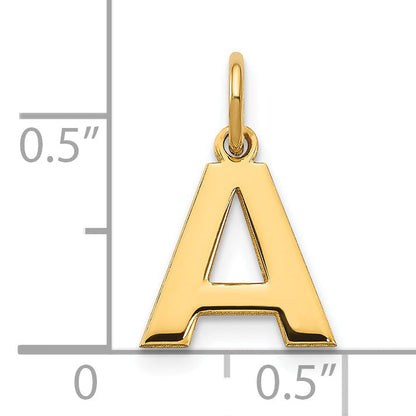 14k Yellow Gold 14ky Letter A Initial Pendant
