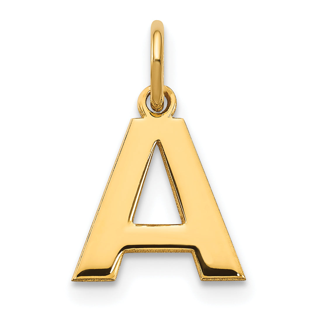14k Yellow Gold 14ky Letter A Initial Pendant