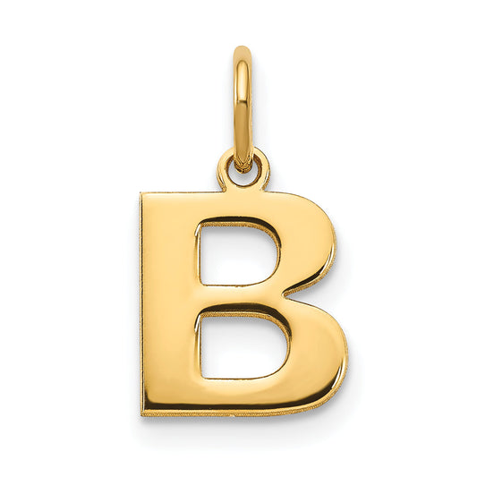 14k Yellow Gold 14ky Letter B Initial Pendant