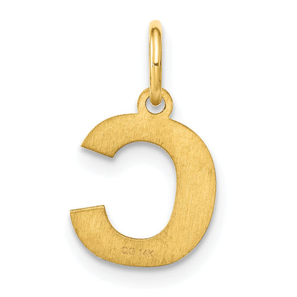 14k Yellow Gold 14ky Letter C Initial Pendant
