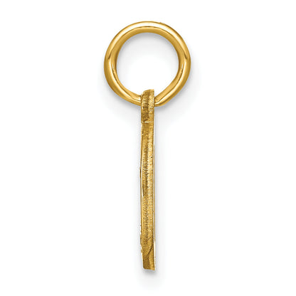 14k Yellow Gold 14ky Letter D Initial Pendant