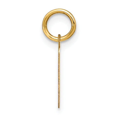 14k Yellow Gold 14ky Letter E Initial Pendant