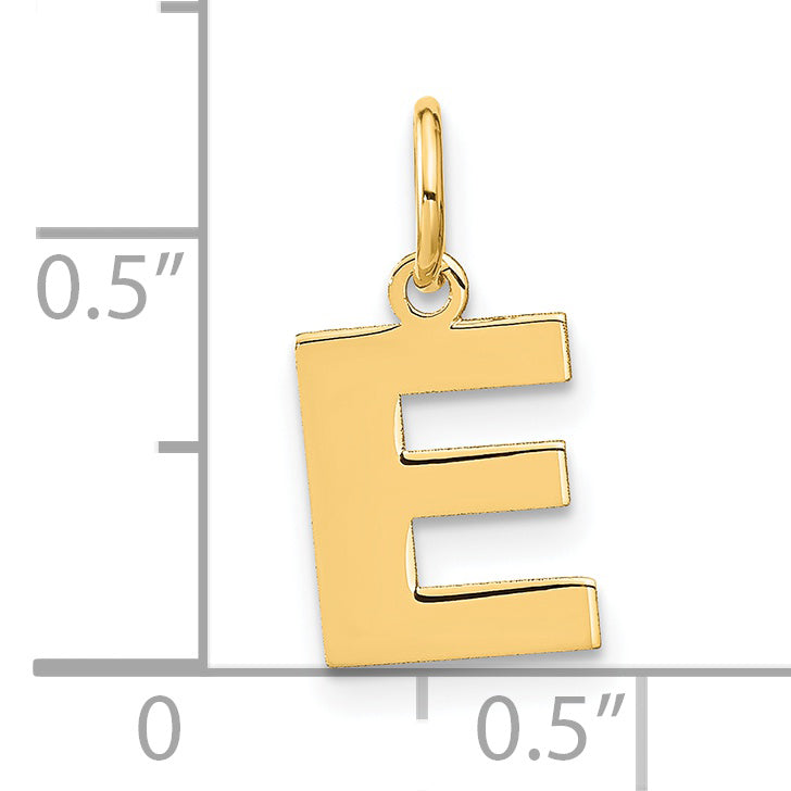 14k Yellow Gold 14ky Letter E Initial Pendant