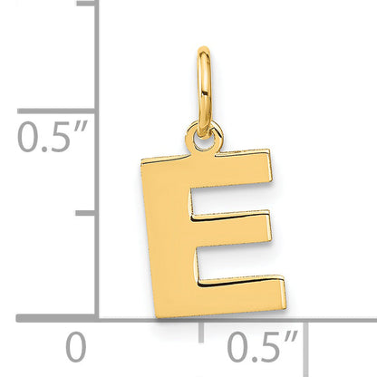 14k Yellow Gold 14ky Letter E Initial Pendant