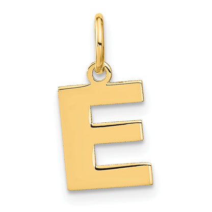 14k Yellow Gold 14ky Letter E Initial Pendant
