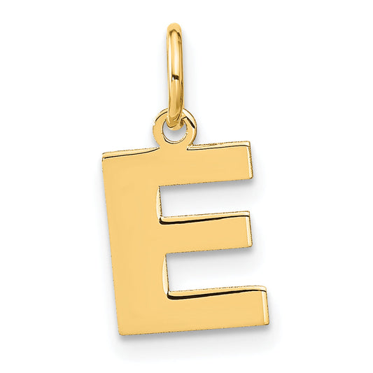 14k Yellow Gold 14ky Letter E Initial Pendant
