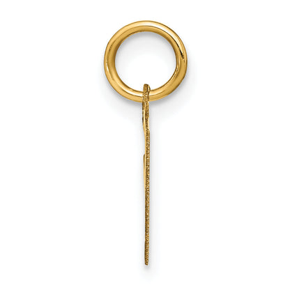 14k Yellow Gold 14ky Letter F Initial Pendant