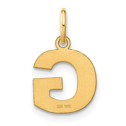 14k Yellow Gold 14ky Letter G Initial Pendant