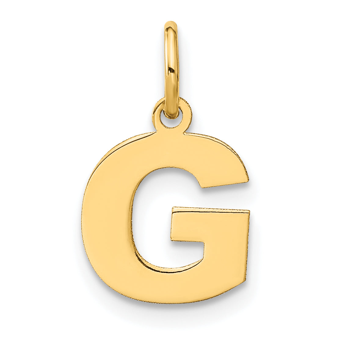 14k Yellow Gold 14ky Letter G Initial Pendant