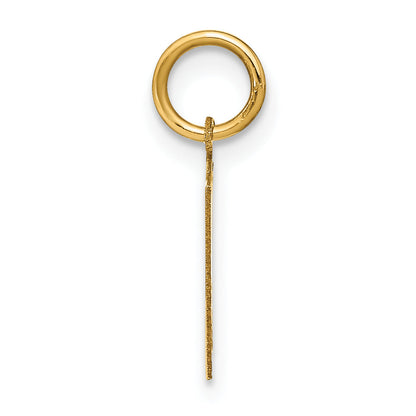 14k Yellow Gold 14ky Letter H Initial Pendant