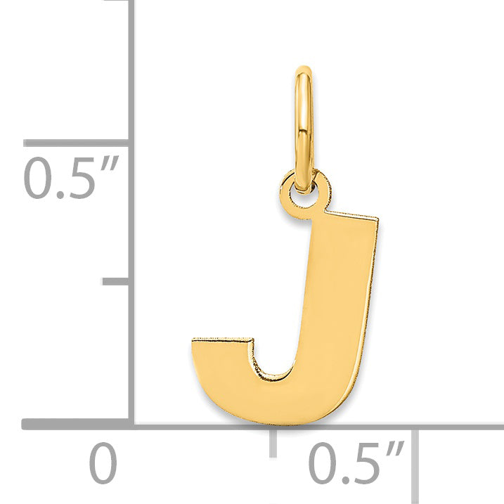 14k Yellow Gold 14ky Letter J Initial Pendant