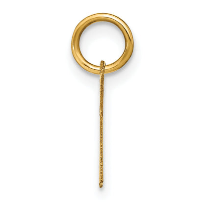 14k Yellow Gold 14ky Letter K Initial Pendant