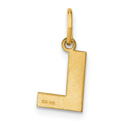 14k Yellow Gold 14ky Letter L Initial Pendant
