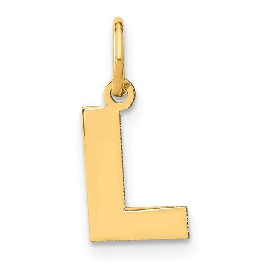 14k Yellow Gold 14ky Letter L Initial Pendant