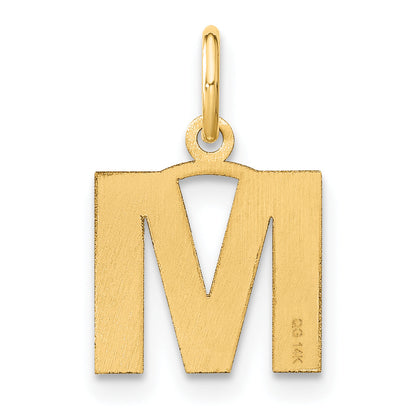 14k Yellow Gold 14ky Letter M Initial Pendant