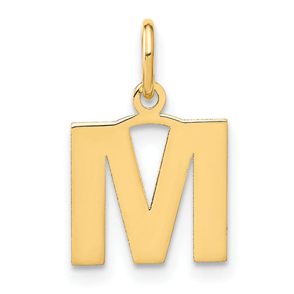 14k Yellow Gold 14ky Letter M Initial Pendant