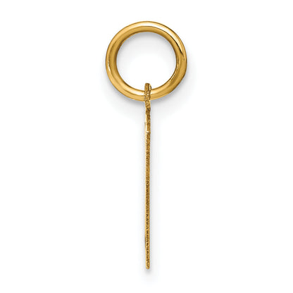 14k Yellow Gold 14ky Letter N Initial Pendant